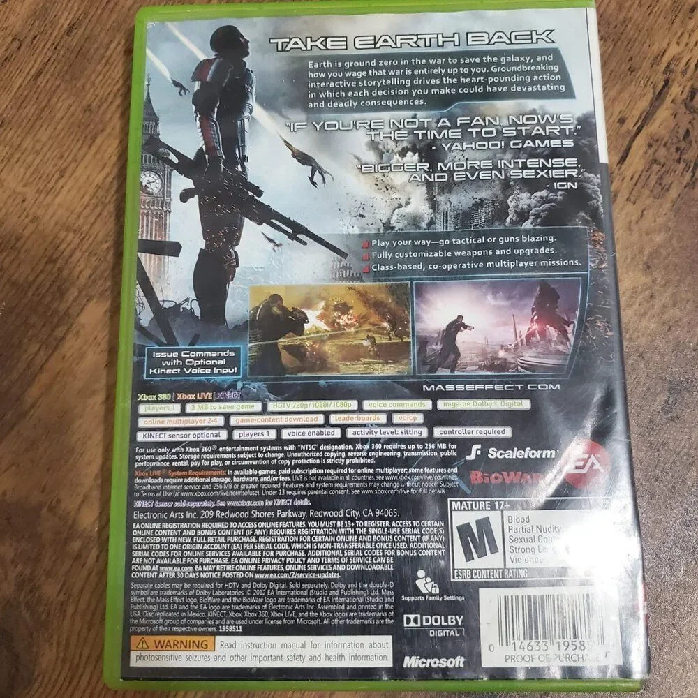 Mass effect 3 xbox 360